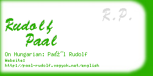 rudolf paal business card